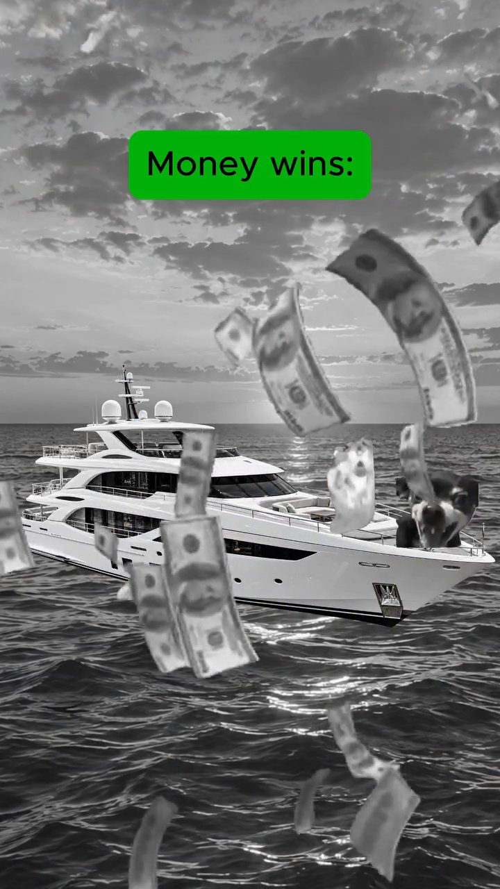 Money wins on a yacht