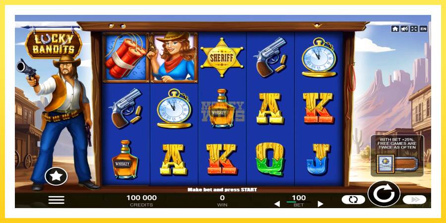 Slika 1 igralni avtomat Lucky Bandits