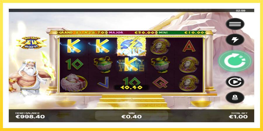 Slika 3 igralni avtomat Angry Zeus Jackpot