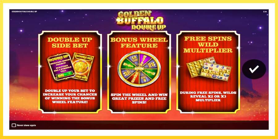 Slika 1 igralni avtomat Golden Buffalo Double Up