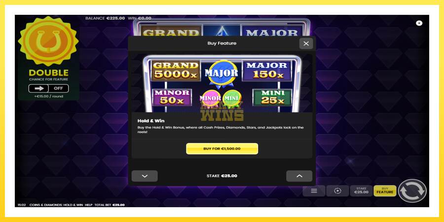 Slika 4 igralni avtomat Coins & Diamonds: Hold and Win