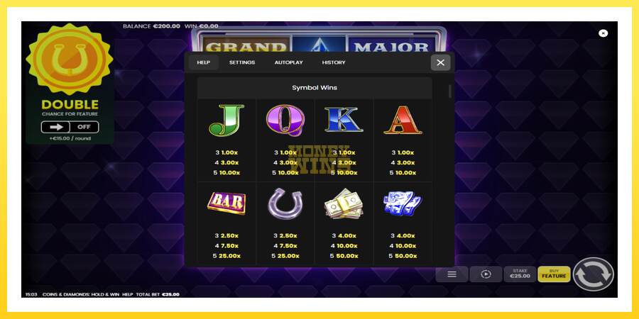 Slika 5 igralni avtomat Coins & Diamonds: Hold and Win