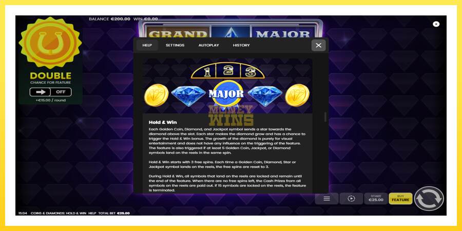 Slika 6 igralni avtomat Coins & Diamonds: Hold and Win