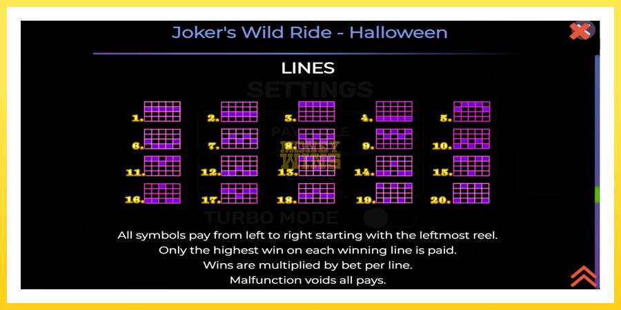 Slika 7 igralni avtomat Jokers Wild Ride Halloween