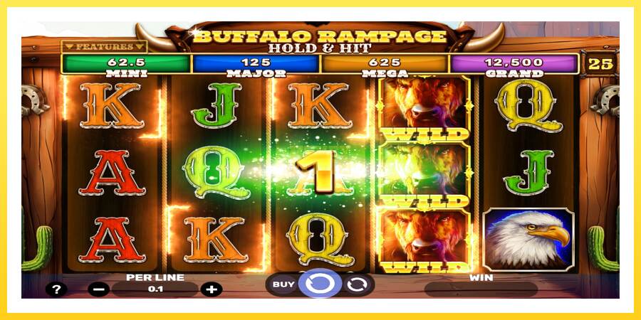 Slika 3 igralni avtomat Buffalo Rampage Hold & Hit