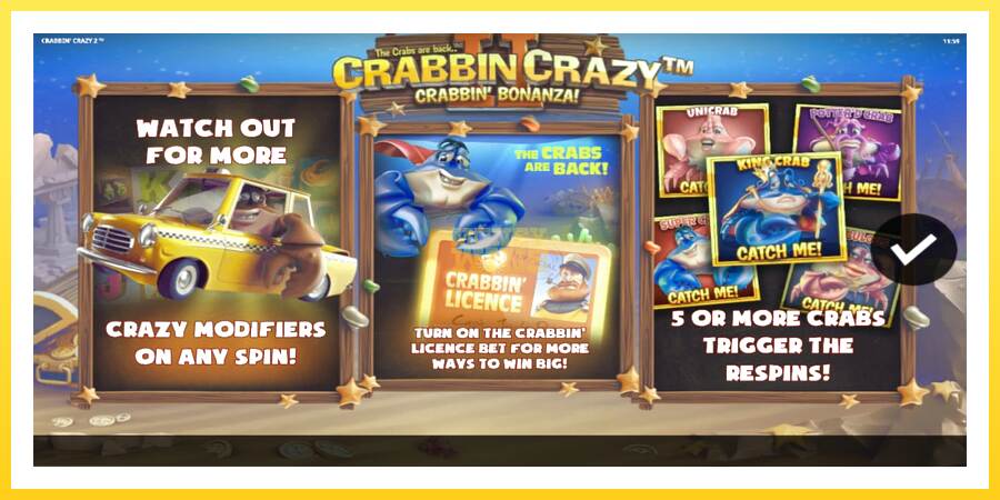 Slika 1 igralni avtomat Crabbin Crazy 2