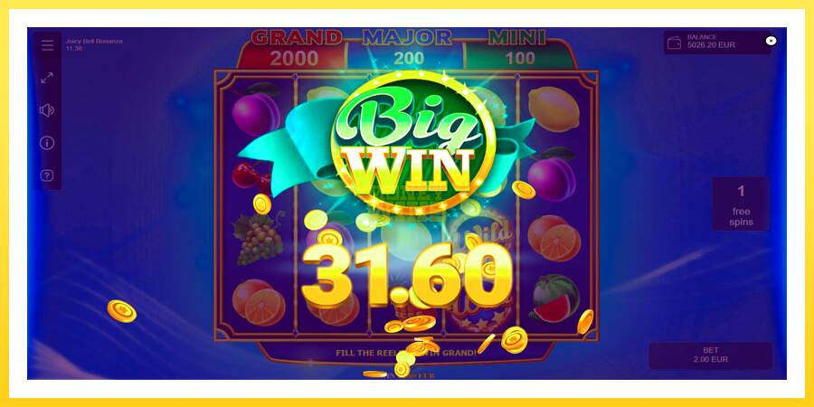 Slika 6 igralni avtomat Juicy Bell Bonanza