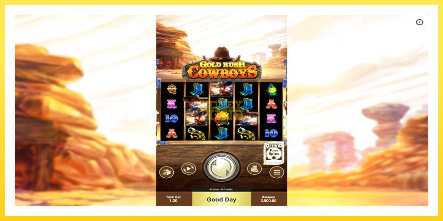 Slika 1 igralni avtomat Gold Rush Cowboys