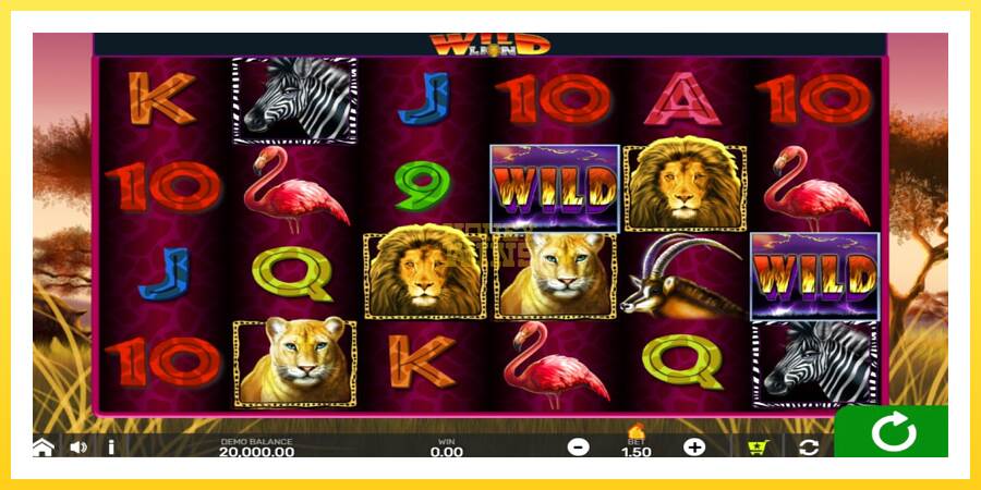 Slika 1 igralni avtomat Wild Lion with Reel Bingo