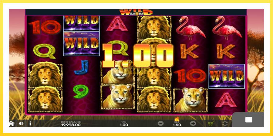 Slika 2 igralni avtomat Wild Lion with Reel Bingo