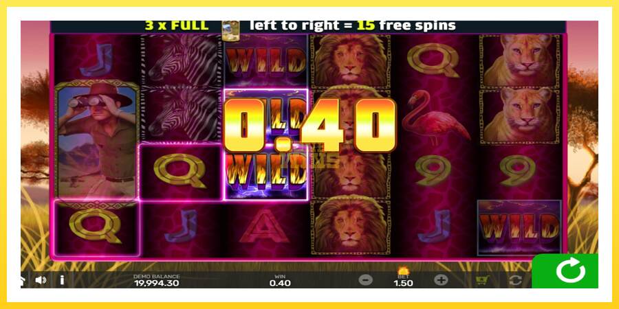 Slika 3 igralni avtomat Wild Lion with Reel Bingo