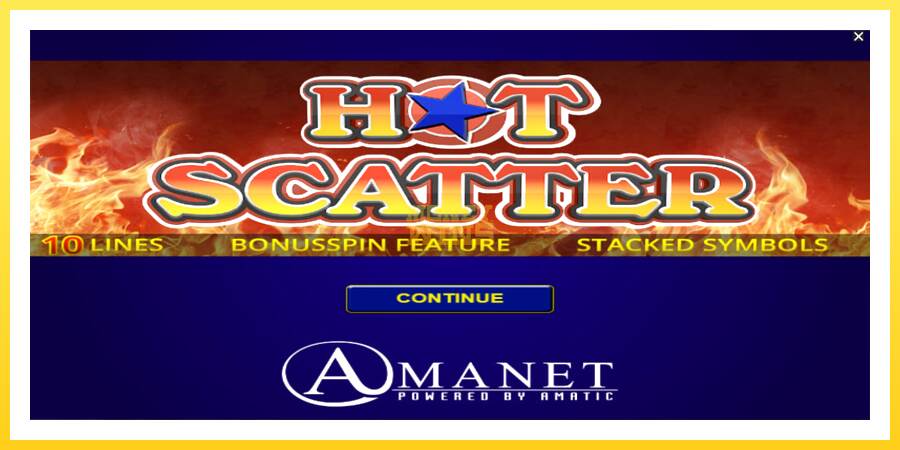 Slika 1 igralni avtomat Hot Scatter