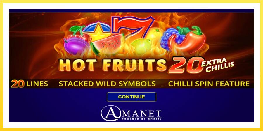 Slika 1 igralni avtomat Hot Fruits 20 Extra Chillis