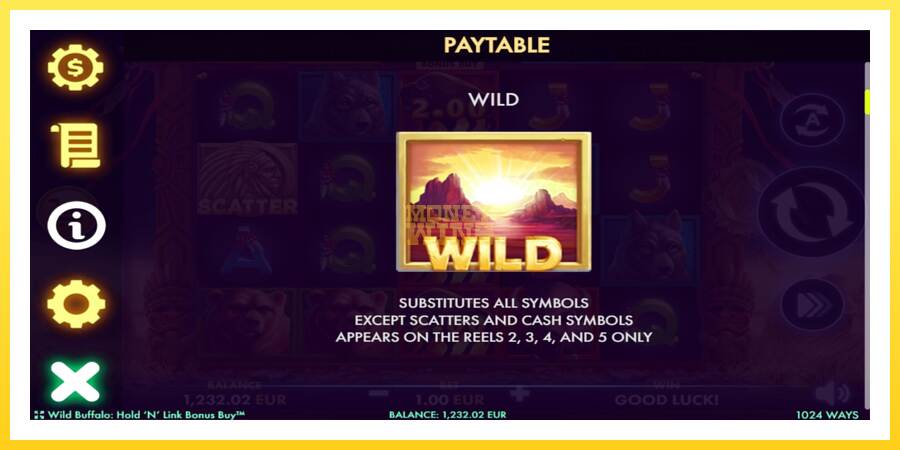 Slika 5 igralni avtomat Wild Buffalo Hold N Link Bonus Buy