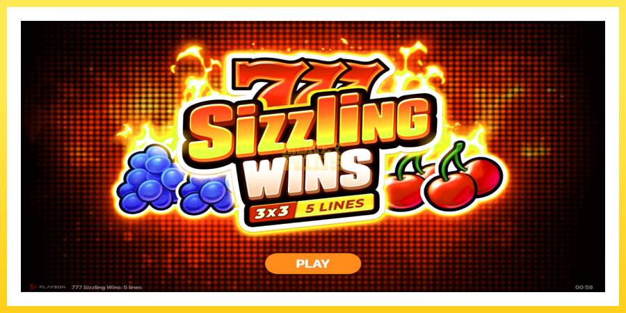 Slika 1 igralni avtomat 777 Sizzling Wins: 5 Lines