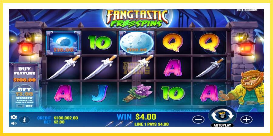 Slika 3 igralni avtomat Fangtastic Freespins