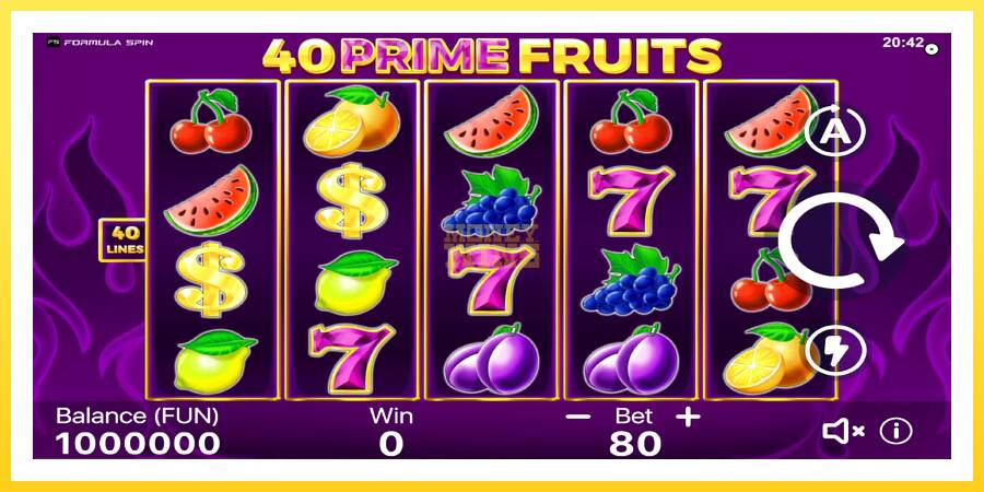 Slika 2 igralni avtomat 40 Prime Fruits