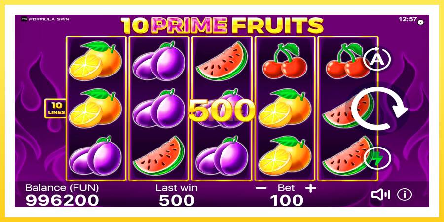 Slika 4 igralni avtomat 10 Prime Fruits