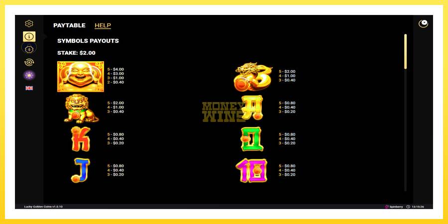 Slika 6 igralni avtomat Lucky Golden Coins