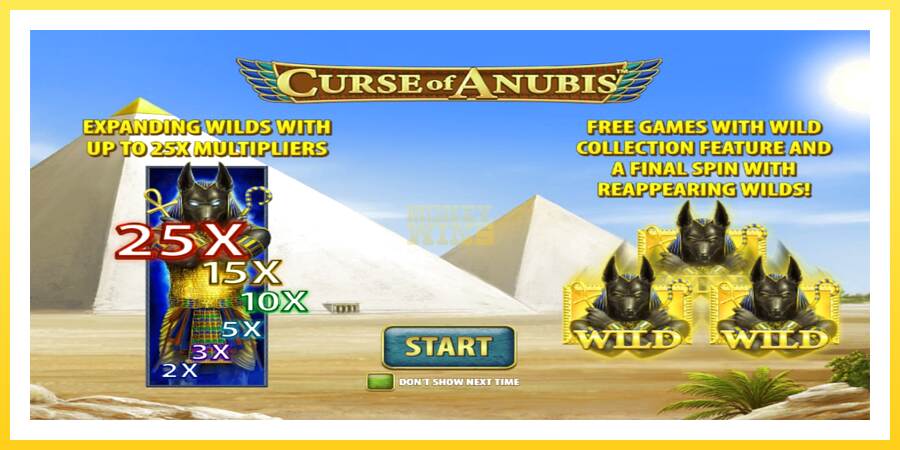 Slika 1 igralni avtomat Curse of Anubis