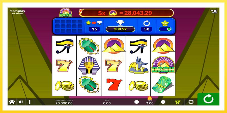 Slika 1 igralni avtomat Pyramids of Cash with Reel Bingo