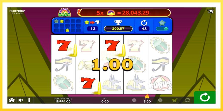 Slika 2 igralni avtomat Pyramids of Cash with Reel Bingo