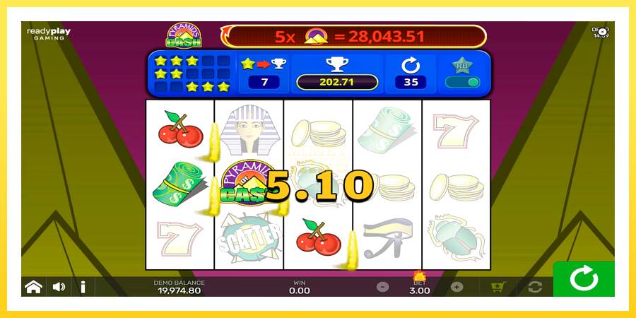 Slika 4 igralni avtomat Pyramids of Cash with Reel Bingo