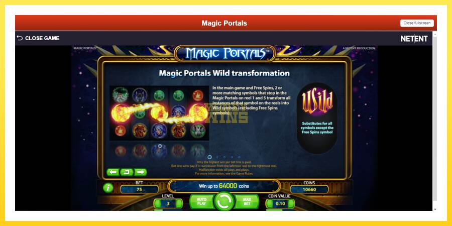 Slika 5 igralni avtomat Magic Portals