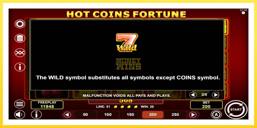 Slika 6 igralni avtomat Hot Coins Fortune