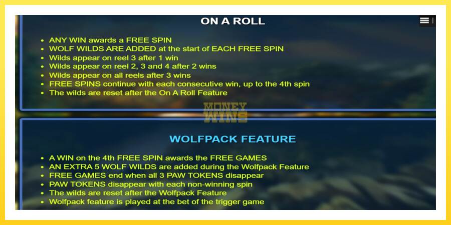 Slika 4 igralni avtomat Wolfpack Pays