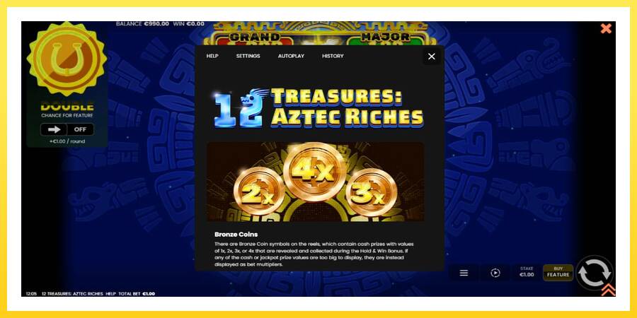 Slika 5 igralni avtomat 12 Treasures: Aztec Riches