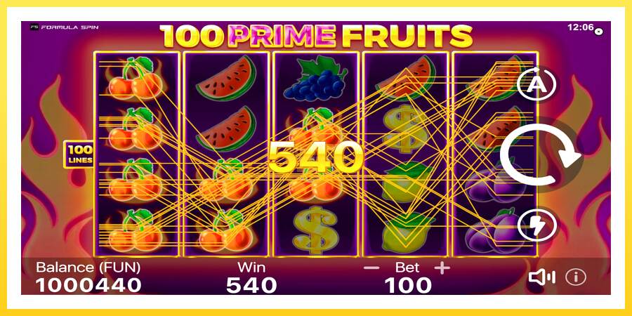 Slika 3 igralni avtomat 100 Prime Fruits