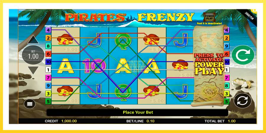 Slika 1 igralni avtomat Pirates Frenzy