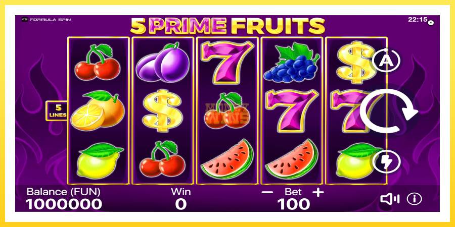 Slika 2 igralni avtomat 5 Prime Fruits