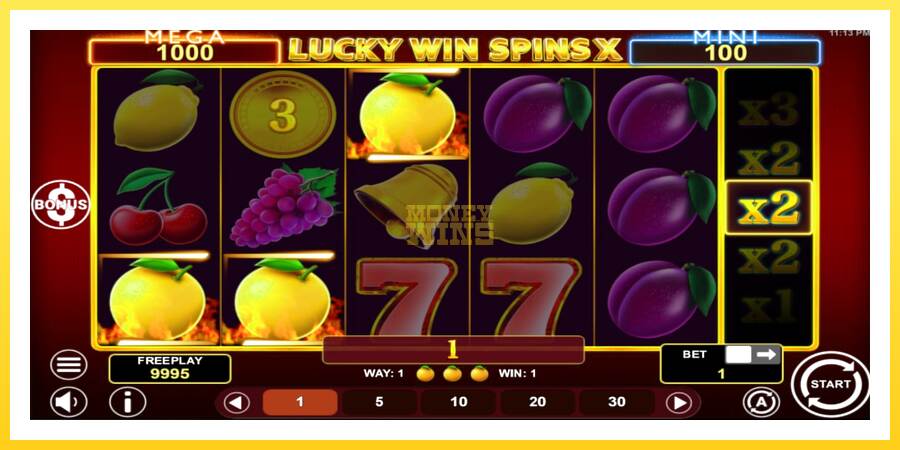 Slika 3 igralni avtomat Lucky Win Spins X