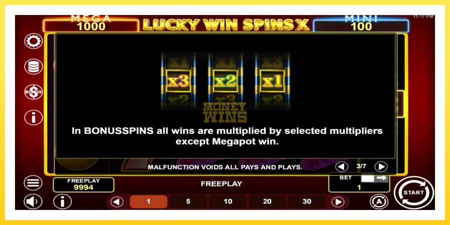 Slika 6 igralni avtomat Lucky Win Spins X