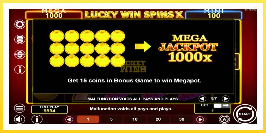 Slika 7 igralni avtomat Lucky Win Spins X