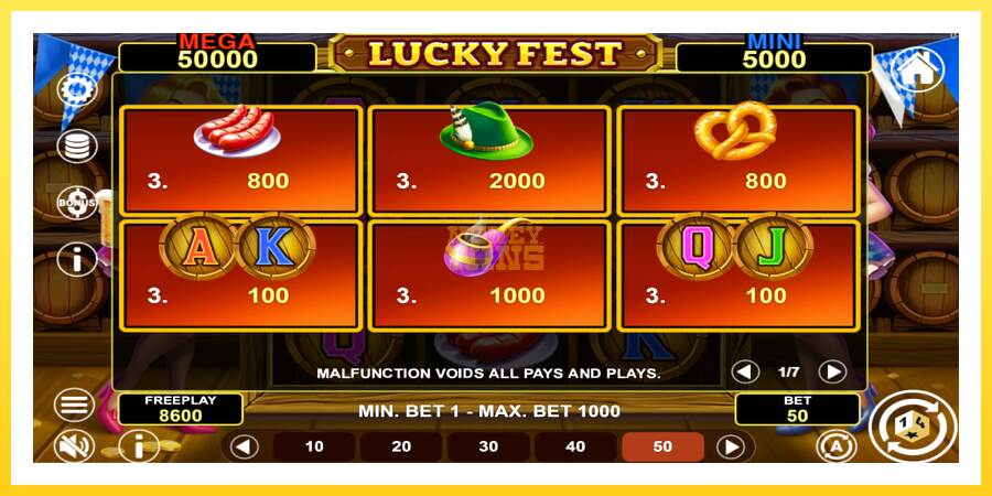 Slika 5 igralni avtomat Lucky Fest Hold & Win