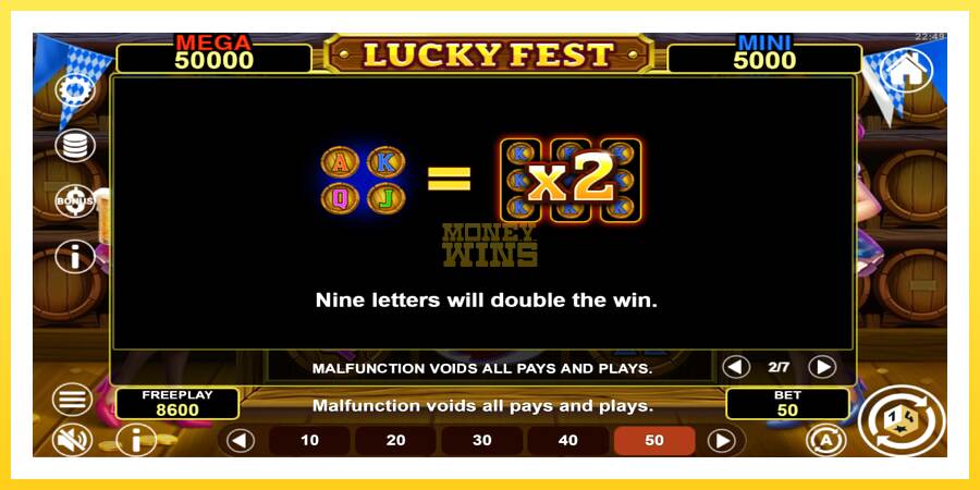 Slika 6 igralni avtomat Lucky Fest Hold & Win