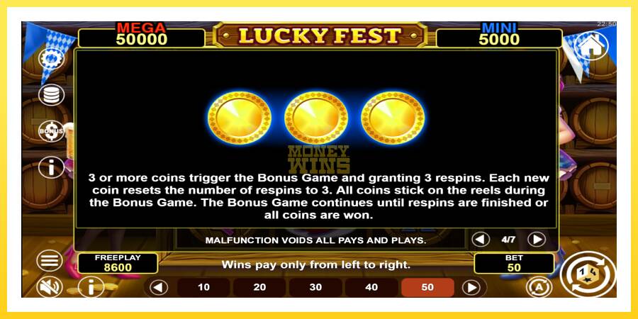 Slika 7 igralni avtomat Lucky Fest Hold & Win