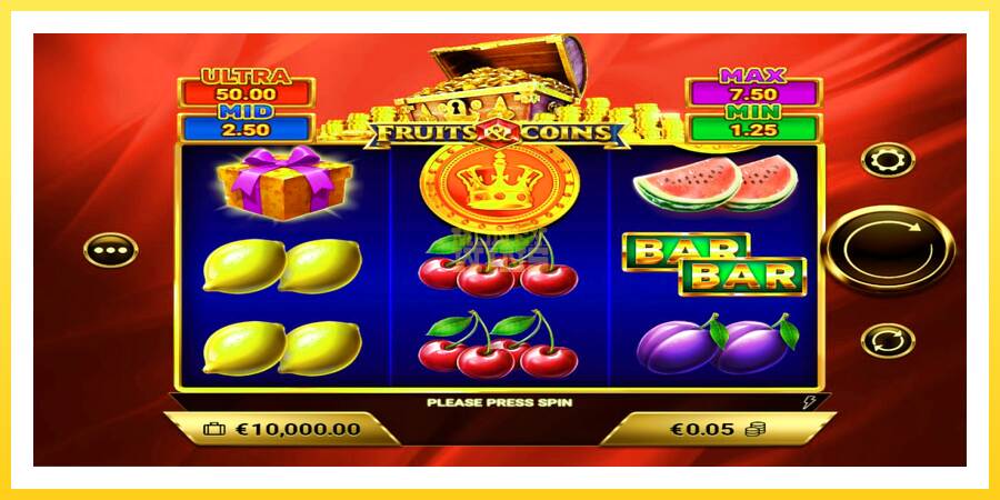 Slika 1 igralni avtomat Fruits & Coins