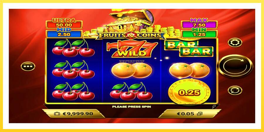 Slika 2 igralni avtomat Fruits & Coins