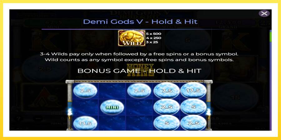 Slika 4 igralni avtomat Demi Gods V Hold & Hit