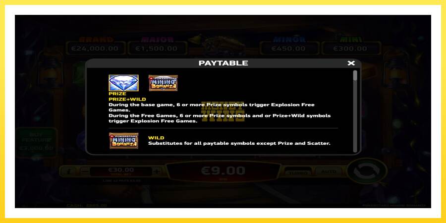 Slika 4 igralni avtomat Pokerstars Mining Bonanza