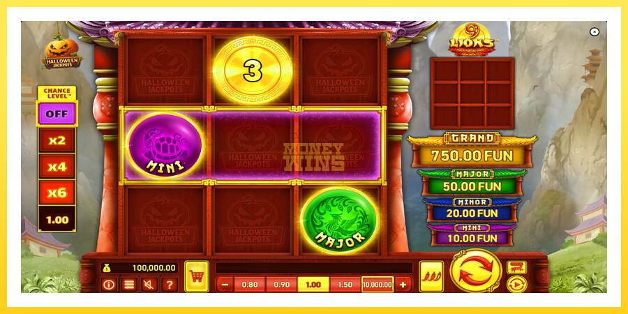 Slika 2 igralni avtomat 9 Lions Halloween Jackpots