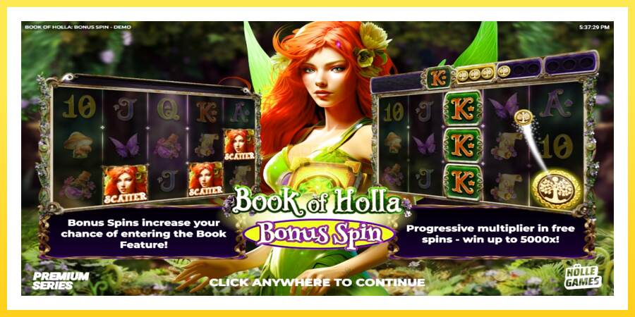 Slika 1 igralni avtomat Book of Holla: Bonus Spin