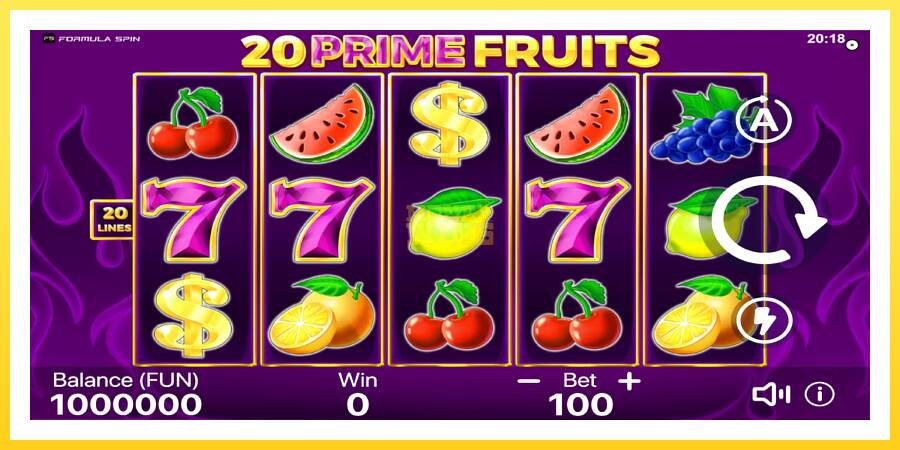 Slika 1 igralni avtomat 20 Prime Fruits