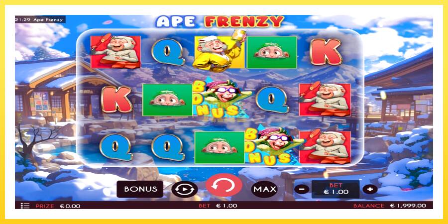 Slika 2 igralni avtomat Ape Frenzy