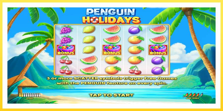 Slika 1 igralni avtomat Penguin Holidays