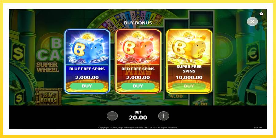 Slika 4 igralni avtomat Big Cash Super Wheel